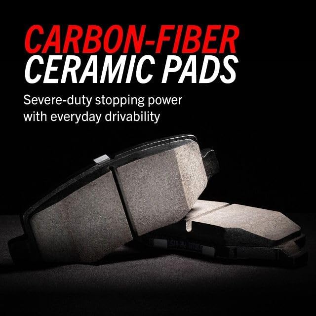 Power Stop 17-1589 Front Z17 Ceramic Brake Pads with Hardware For Chrysler Pacifica Town & Country Voyager Dodge Grand Caravan Journey Jeep Wrangler Gladiator VW Routan [Vehicle Specific -Check Model]