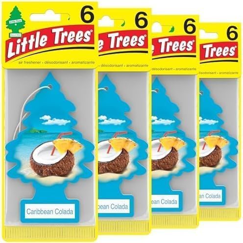 LITTLE TREES Air Fresheners Car Air Freshener. Hanging Tree Provides Long Lasting Scent for Auto or Home. Black Ice, 24 Air Fresheners