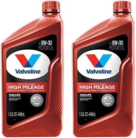 Valvoline High Mileage with MaxLife Technology SAE 5W-30 Synthetic Blend Motor Oil 5 QT