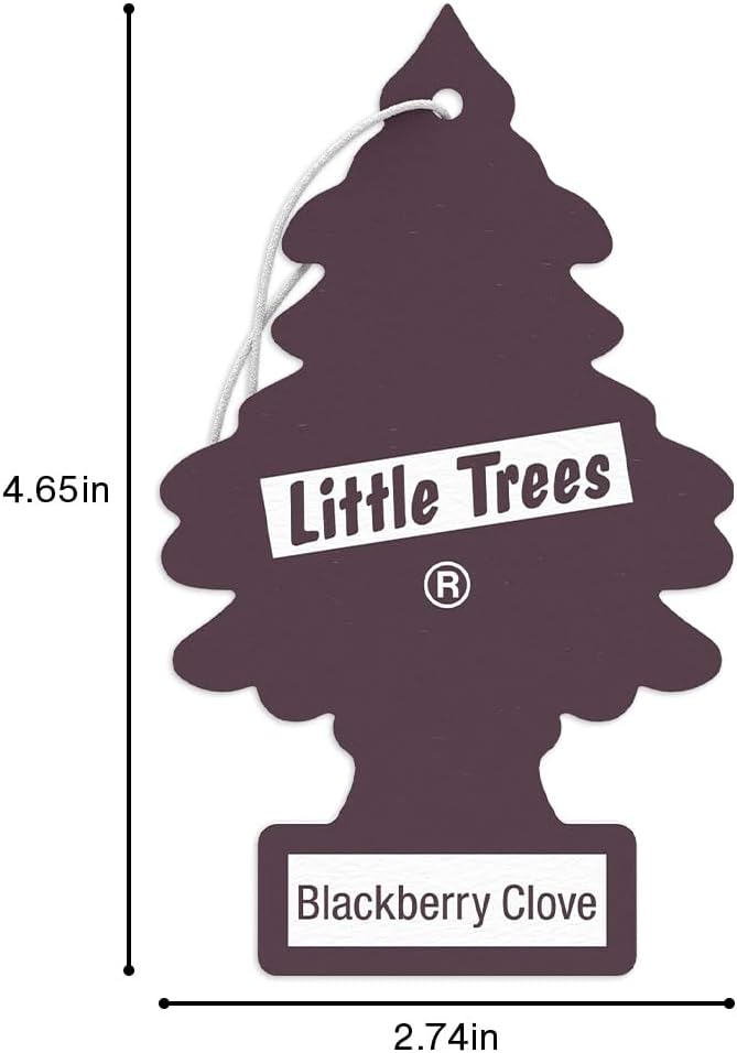 LITTLE TREES Air Fresheners Car Air Freshener. Hanging Tree Provides Long Lasting Scent for Auto or Home. Black Ice, 24 Air Fresheners