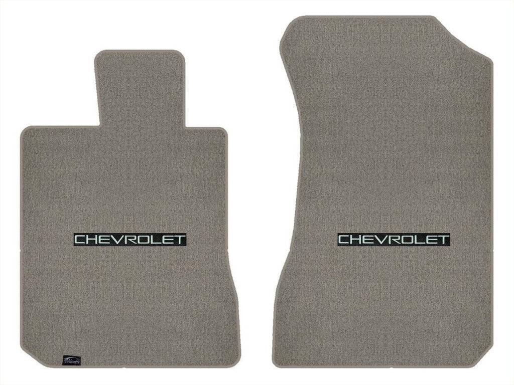 Lloyd Velourtex Front Mats for '90-94 Chevy Lumina W/Chevy Silver on Black