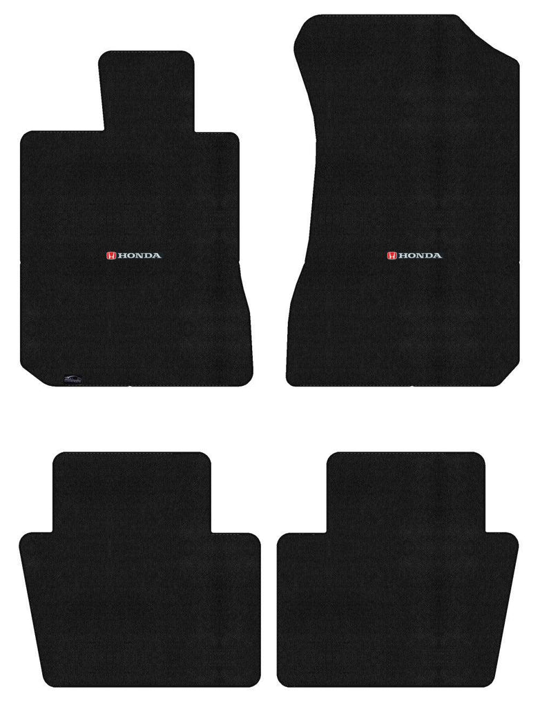 Lloyd Velourtex Front & Rear Mats for '84-85 Accord W/Red & Black Honda H & Word
