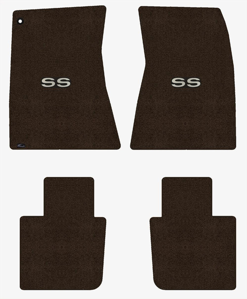 Lloyd Ultimat Front & Rear Mats for '68-69 Chevy Malibu W/Silver on Black SS