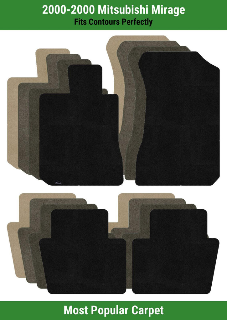 Lloyd Ultimat Front & Rear Row Carpet Mats for 2000 Mitsubishi Mirage