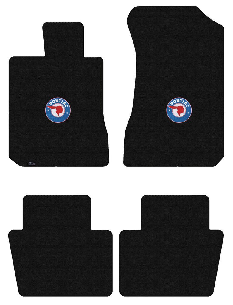 Lloyd Luxe Front & Rear Carpet Mats for '09-10 Pontiac G6 W/Pontiac Chief Logo