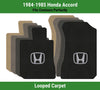 Lloyd Classic Loop Front Mats for '84-85 Honda Accord W/Silver on Black Honda H