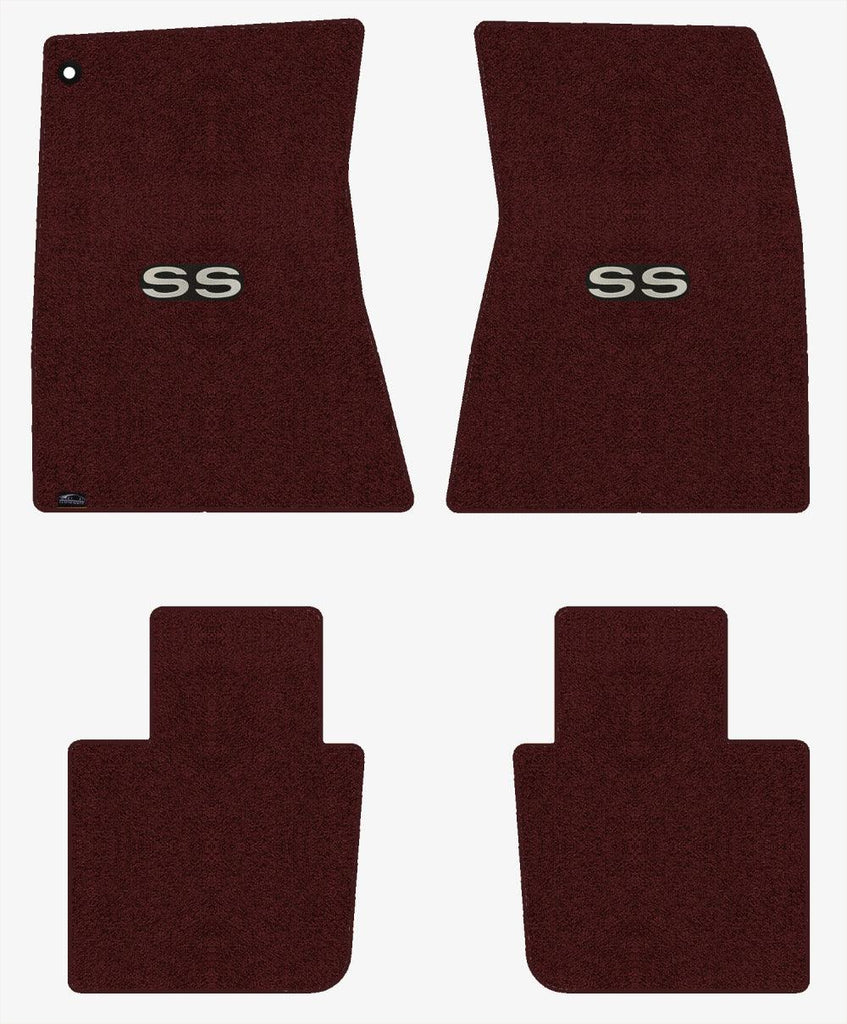 Lloyd Ultimat Front & Rear Mats for '68-69 Chevy Malibu W/Silver on Black SS