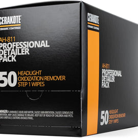 CERAKOTE® Ceramic Headlight Restoration Kit – Guaranteed To Last As Long As You Own Your Vehicle – Brings Headlights Back to Like New Condition - No Power Tools Required - 10 Wipe Kit