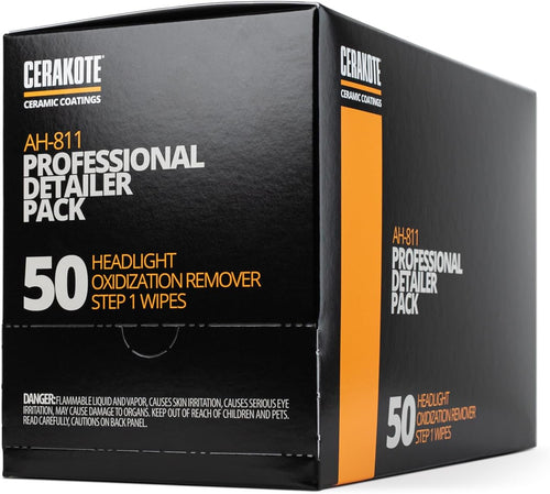 CERAKOTE® Ceramic Headlight Restoration Kit – Guaranteed To Last As Long As You Own Your Vehicle – Brings Headlights Back to Like New Condition - No Power Tools Required - 10 Wipe Kit