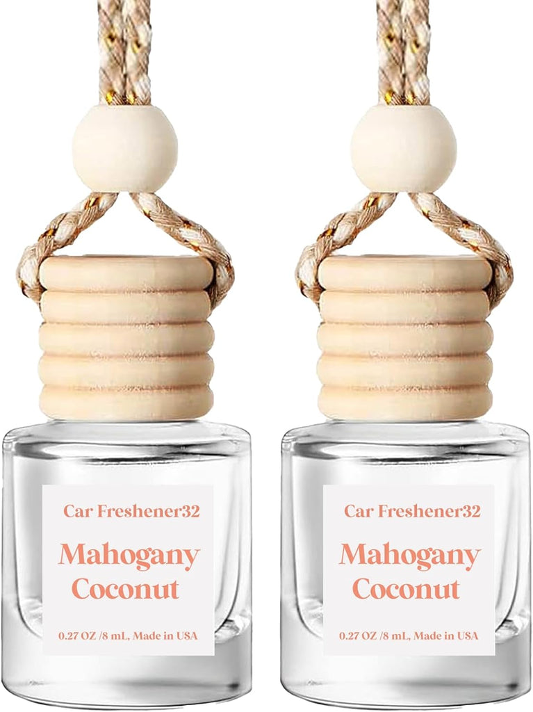 HoogaLife Car Air Freshener Diffuser 2 Pack Hanging Air Freshener Diffuser - Vanilla Cream Fragrance Oil Air D iffuser for Car, 45+ days Long Lasting Fragrance Made in USA C ar Air Fresheners