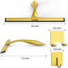 All-Purpose Stainless Steel Shower Squeegee for Shower Glass Door with 2 Adhesive Hooks, Bathroom Cleaner Tool Household Window Mirror Squeegee , Cleaning Tile Wall, Car, 10 Inch Silver