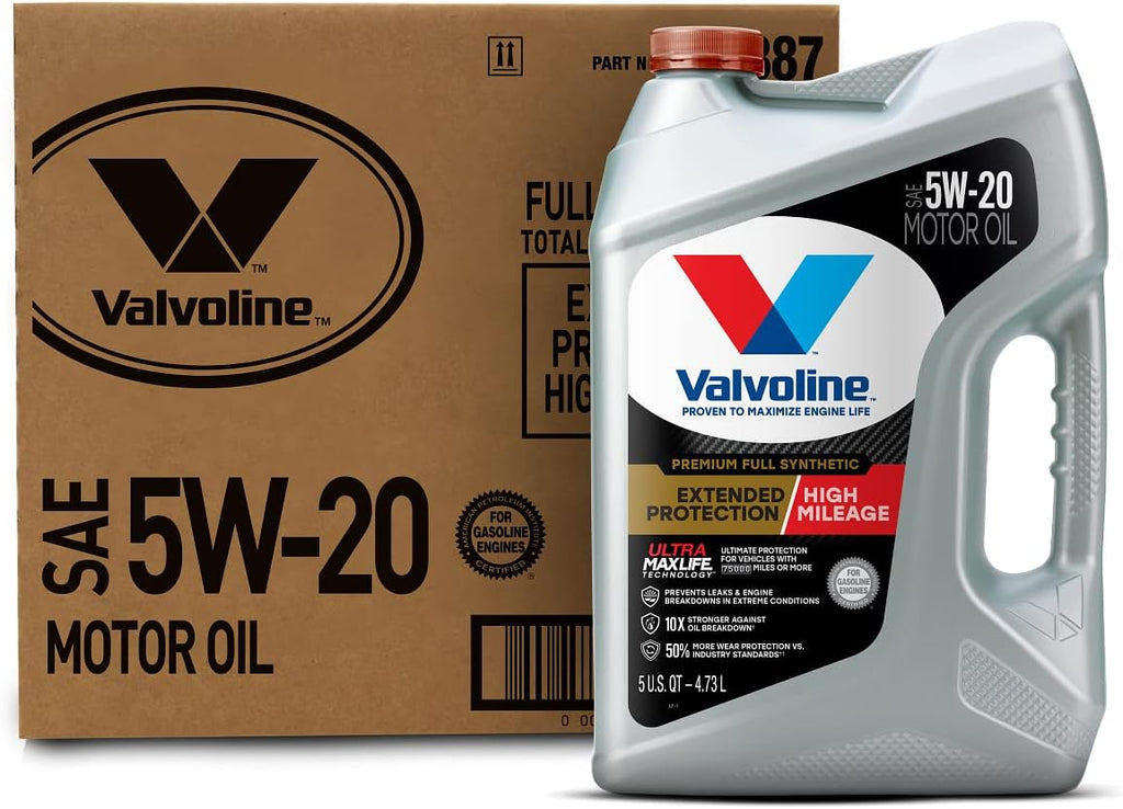 Valvoline High Mileage with MaxLife Technology SAE 5W-30 Synthetic Blend Motor Oil 5 QT