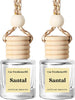 HoogaLife Car Air Freshener Diffuser 2 Pack Hanging Air Freshener Diffuser - Vanilla Cream Fragrance Oil Air D iffuser for Car, 45+ days Long Lasting Fragrance Made in USA C ar Air Fresheners