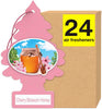 LITTLE TREES Air Fresheners Car Air Freshener. Hanging Tree Provides Long Lasting Scent for Auto or Home. Black Ice, 24 Air Fresheners