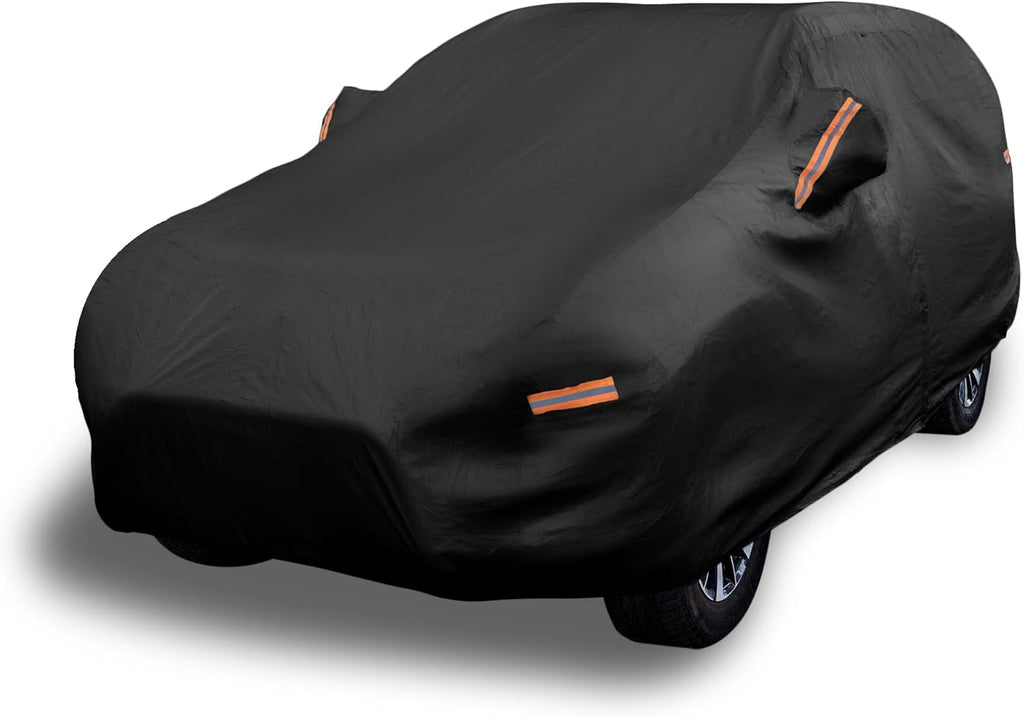 EzyShade 10-Layer Car Cover Waterproof All Weather - See Vehicle Size-Chart - Car Covers for Automobiles & Car Snow Cover - Full Exterior Covers - Winter Rain Sun SUV Sedan. Size A4 (See SizeChart)