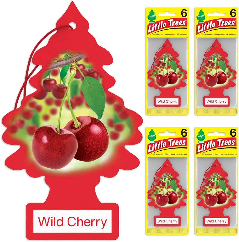 LITTLE TREES Air Fresheners Car Air Freshener. Hanging Tree Provides Long Lasting Scent for Auto or Home. Black Ice, 24 Air Fresheners