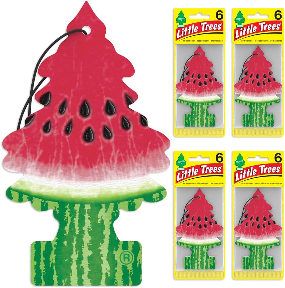 LITTLE TREES Air Fresheners Car Air Freshener. Hanging Tree Provides Long Lasting Scent for Auto or Home. Black Ice, 24 Air Fresheners