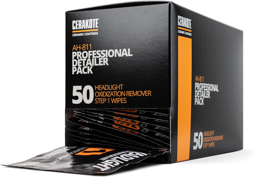 CERAKOTE® Ceramic Headlight Restoration Kit – Guaranteed To Last As Long As You Own Your Vehicle – Brings Headlights Back to Like New Condition - No Power Tools Required - 10 Wipe Kit