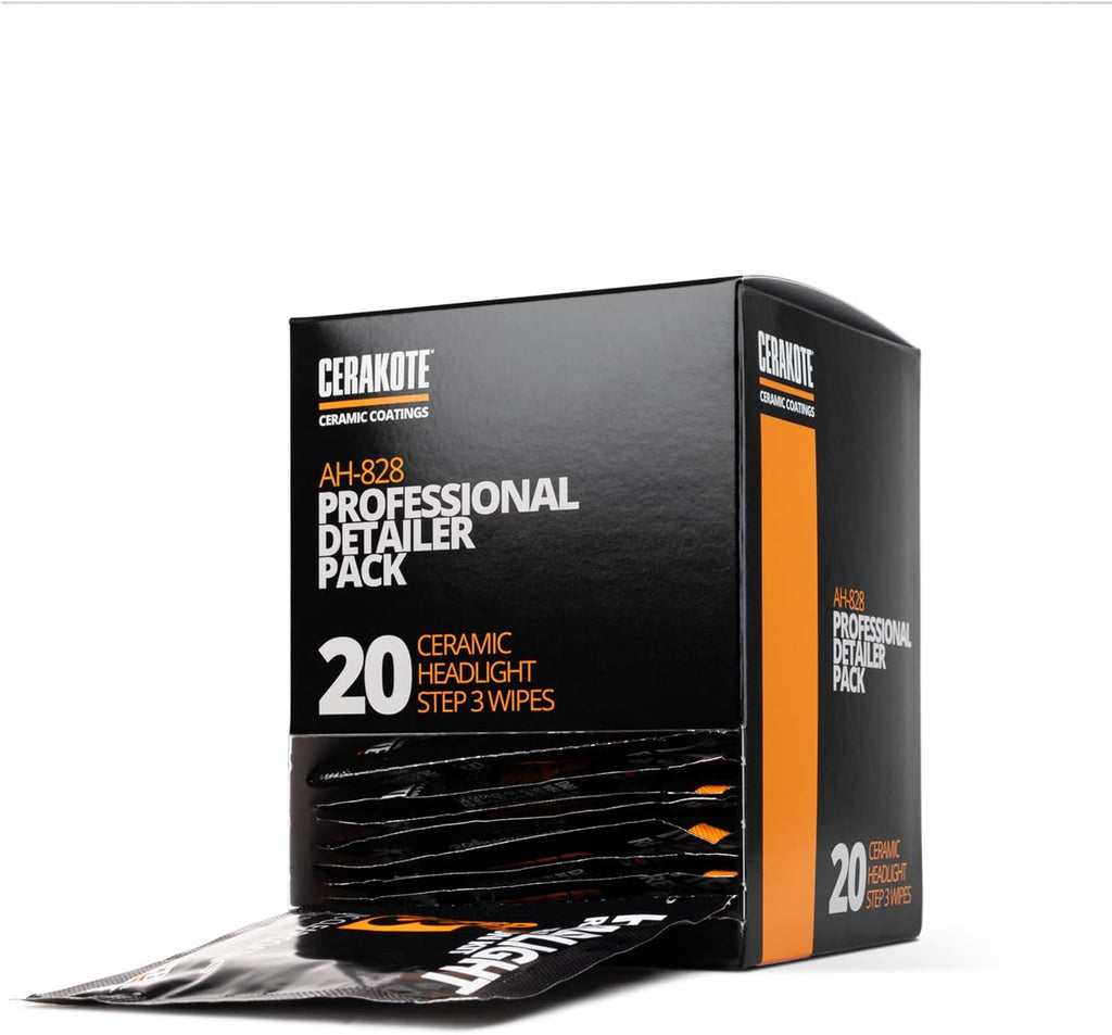 CERAKOTE® Ceramic Headlight Restoration Kit – Guaranteed To Last As Long As You Own Your Vehicle – Brings Headlights Back to Like New Condition - No Power Tools Required - 10 Wipe Kit