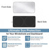 Jeep Windshield Sunshade | Protects Sun Visor from UV and Heat Protection | Fits for Wrangler, Gladiator, and Rubicon Models | Keeps Your Car Cool and Comfort | X-Small (60" x 21")