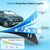 Jeep Windshield Sunshade | Protects Sun Visor from UV and Heat Protection | Fits for Wrangler, Gladiator, and Rubicon Models | Keeps Your Car Cool and Comfort | X-Small (60" x 21")
