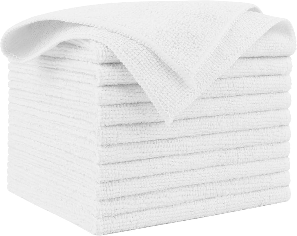 AIDEA Microfiber Cleaning Cloth, 50PK, Microfiber Towels for Cars, Premium All Purpose Car Cloths, Dusting Cloth Cleaning Rags, Absorbent Towels for SUVs, House, Kitchen, Window, 12"×12"