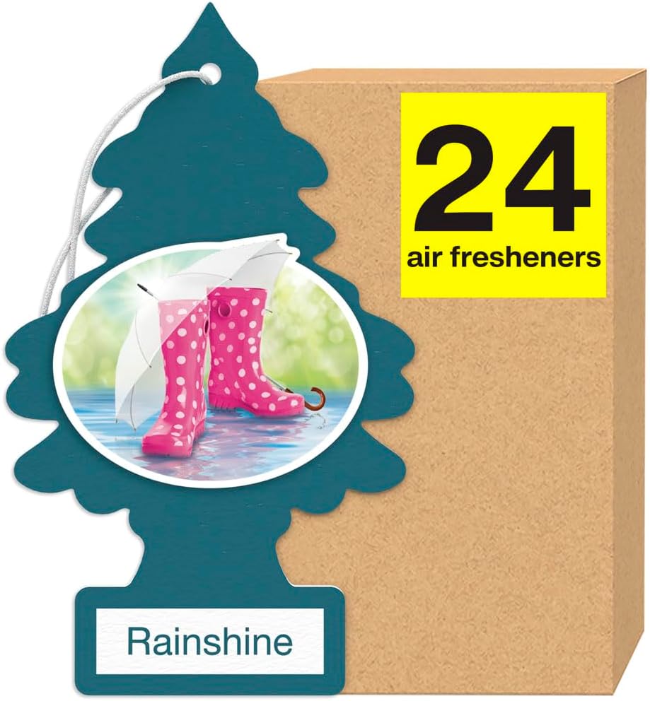 LITTLE TREES Air Fresheners Car Air Freshener. Hanging Tree Provides Long Lasting Scent for Auto or Home. Black Ice, 24 Air Fresheners
