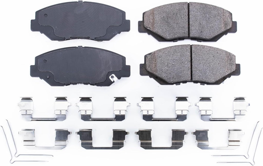 Power Stop 17-914 Front Z17 Ceramic Brake Pads with Hardware For Acura ILX Honda Accord Civic CR-V Element Fit Pilot [Vehicle Specific]