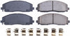 Power Stop 17-1589 Front Z17 Ceramic Brake Pads with Hardware For Chrysler Pacifica Town & Country Voyager Dodge Grand Caravan Journey Jeep Wrangler Gladiator VW Routan [Vehicle Specific -Check Model]
