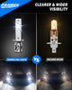 FAHREN H1 Fog Bulbs, 28000LM Brightness 1:1 Mini Size No Adapter Needed Plug & Play, 6500k White with 16 CSP Chips, Canbus Ready Non-Polarity H1 Light Bulb with Turbo Fan, IP68 Waterproof Pack of 2