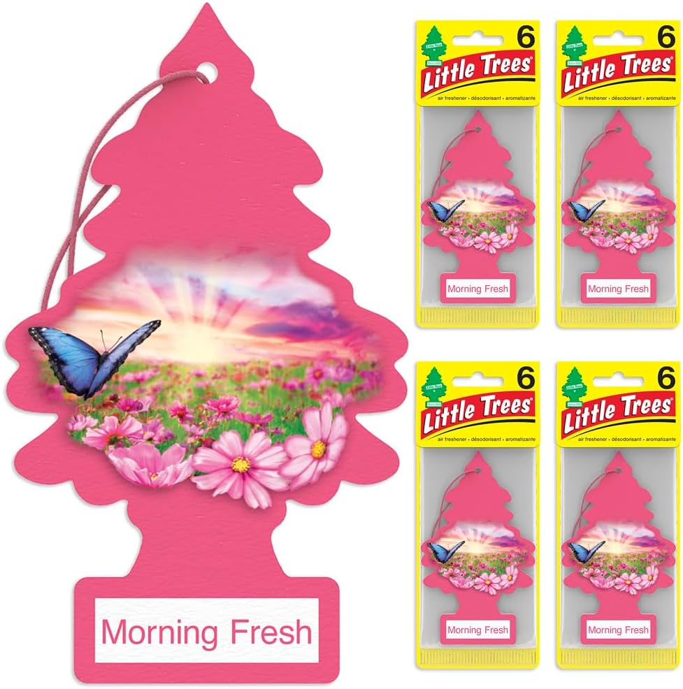 LITTLE TREES Air Fresheners Car Air Freshener. Hanging Tree Provides Long Lasting Scent for Auto or Home. Black Ice, 24 Air Fresheners