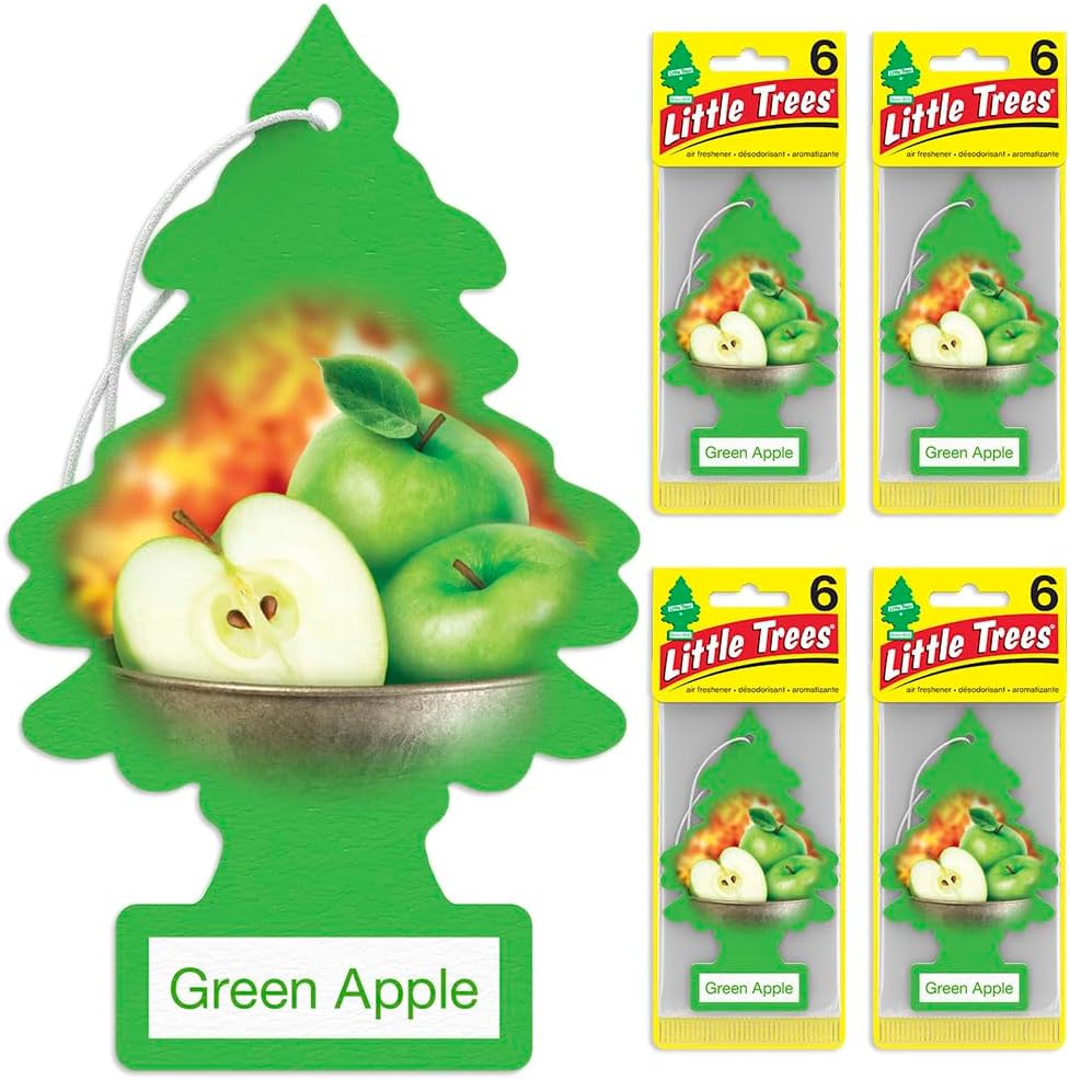 LITTLE TREES Air Fresheners Car Air Freshener. Hanging Tree Provides Long Lasting Scent for Auto or Home. Black Ice, 24 Air Fresheners