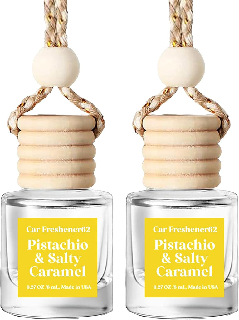 HoogaLife Car Air Freshener Diffuser 2 Pack Hanging Air Freshener Diffuser - Vanilla Cream Fragrance Oil Air D iffuser for Car, 45+ days Long Lasting Fragrance Made in USA C ar Air Fresheners