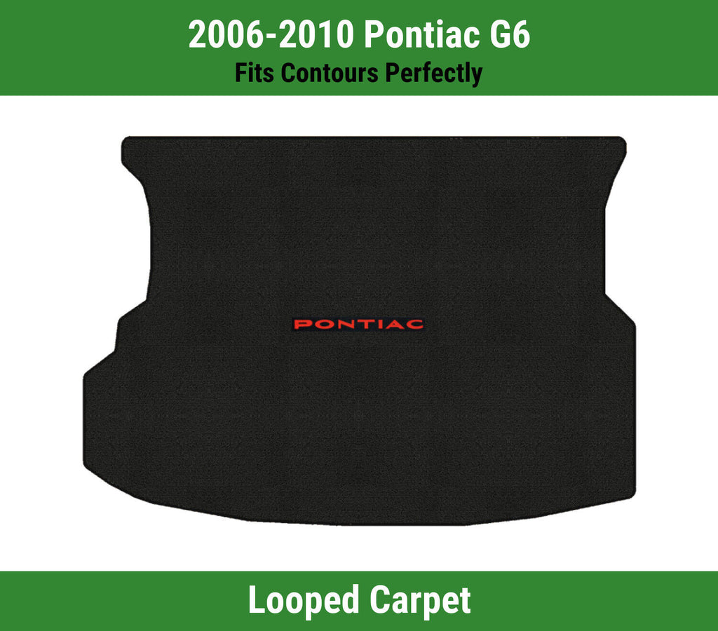 Lloyd Classic Loop Trunk Carpet Mat for '06-10 Pontiac G6 W/Red on Black Pontiac