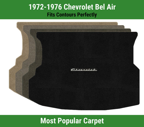 Lloyd Ultimat Trunk Carpet Mat for '72-76 Chevy Bel Air W/Silver on Black Chevy