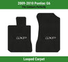 Lloyd Classic Loop Front Carpet Mats for '09-10 Pontiac G6 W/Black/Silver GXP