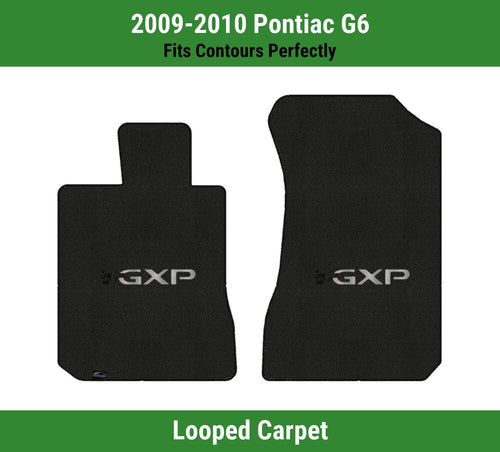 Lloyd Classic Loop Front Carpet Mats for '09-10 Pontiac G6 W/Black/Silver GXP