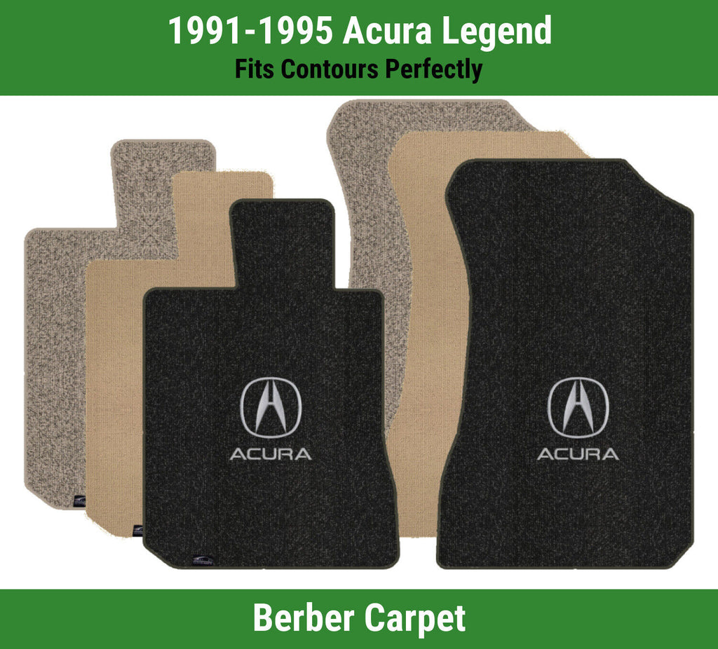 Lloyd Berber Front Carpet Mats for '91-95 Acura Legend W/Acura a with Acura Logo