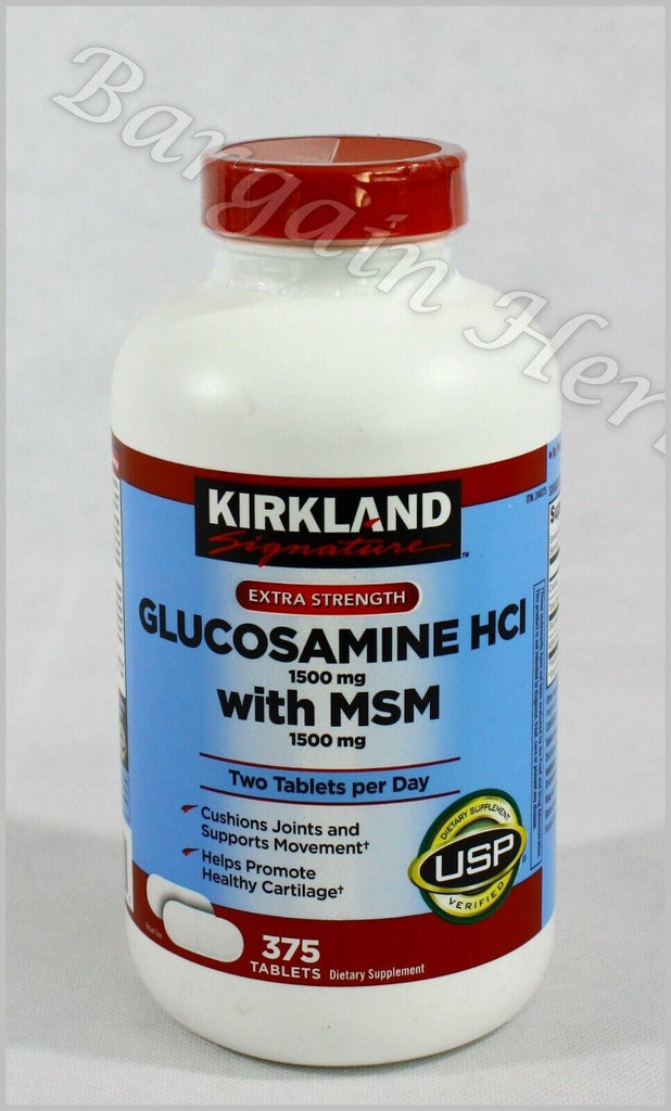 Free Worldwide Shipping Kirkland Glucosamine HCI 1500Mg with MSM 375 Tabs 06/25