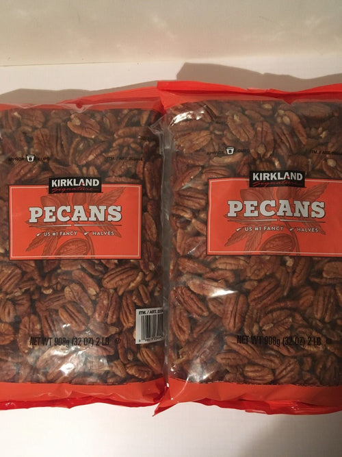 2 Pack Kirkland Pecan Halves U.S. #1 Fancy (Two 32 Oz Bags of Pecans) 4LB
