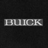 Lloyd Velourtex Front & Rear Mats for '73-77 Regal W/Silver Buick on Dark Gray