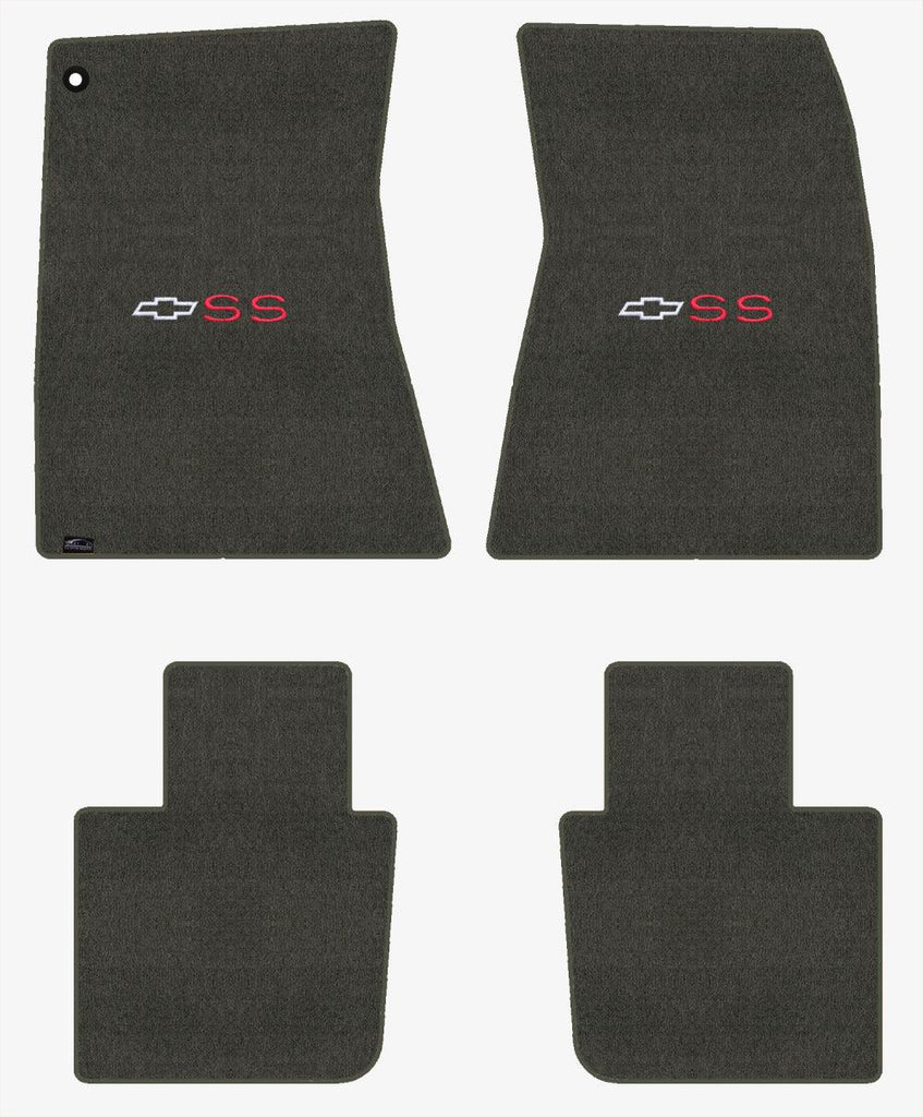 Lloyd Velourtex Front & Rear Mats for '68-69 Malibu W/White/Red SS with Bowtie