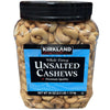 2 Packs Kirkland Unsalted Whole Fancy Cashews 2.5 Lbs Jar