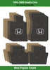 Lloyd Ultimat Front & Rear Mats for '96-00 Honda Civic W/Silver on Black Honda H