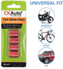 CKAuto Tire Valve Stem Caps, Black, 4 pcs/Pack, Anodized Aluminum Tire Valve Cap Set, Corrosion Resistant, Universal Stem Covers for Cars Trucks Motorcycles SUVs and Bikes