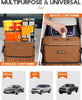 HOTOR Car Trash Can with Lid and Storage Pockets - 100% Leak-Proof Organizer, Waterproof Garbage Can, Multipurpose Trash Bin for Car, 2 Gallons, Black