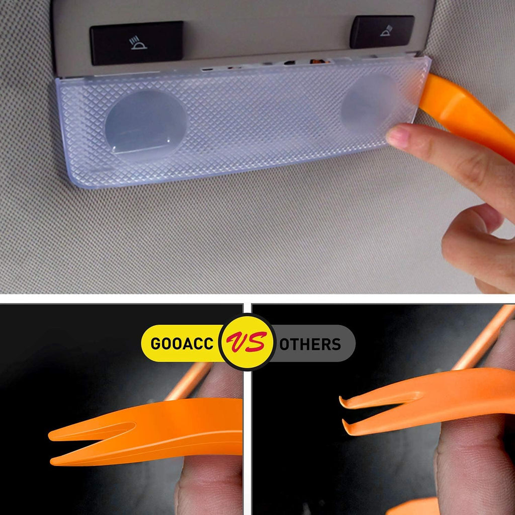 GOOACC 238Pcs Trim Removal Tool, Auto Push Pin Bumper Retainer Clip Set Fastener Terminal Remover Tool Adhesive Cable Clips Pry Kit Car Panel Radio Removal Auto Clip Pliers (GRC-207)