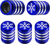 Tire Valve Stem Cap Cover - (5 Pack) Tire Air Cap Metal with Plastic Liner Corrosion Resistant Leak-Proof American Flag for Car Truck Motorcycle Bike Black