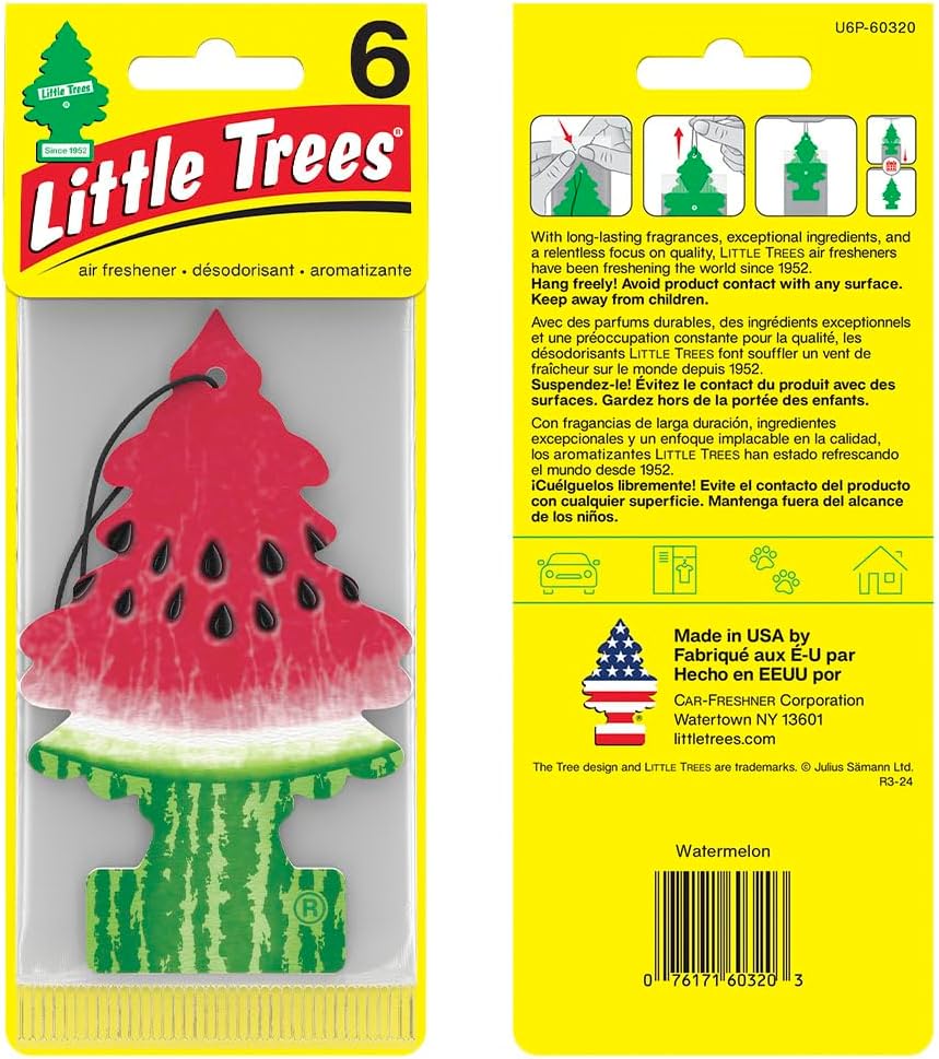 LITTLE TREES Air Fresheners Car Air Freshener. Hanging Tree Provides Long Lasting Scent for Auto or Home. Black Ice, 24 Air Fresheners