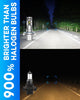 FAHREN H1 Fog Bulbs, 28000LM Brightness 1:1 Mini Size No Adapter Needed Plug & Play, 6500k White with 16 CSP Chips, Canbus Ready Non-Polarity H1 Light Bulb with Turbo Fan, IP68 Waterproof Pack of 2